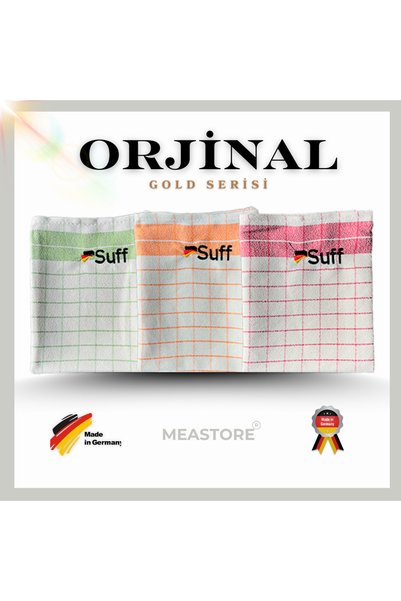 Suff Gold Serie (3 Adet) Mikrofiber Mutfak Temizlik Bezi | GOLD Serisi | 60x40 cm.