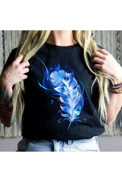 Orielle Tricou Negru Glowing Feather
