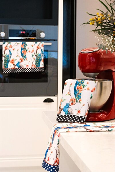 Finezza Ni̇ly 100% Cotton Printed Towel Set 3 Pieces. - Pavlin 1631