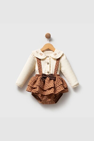 HAUSEkids 9-24 Months Happy Maya Baby Girl Set-Mocca