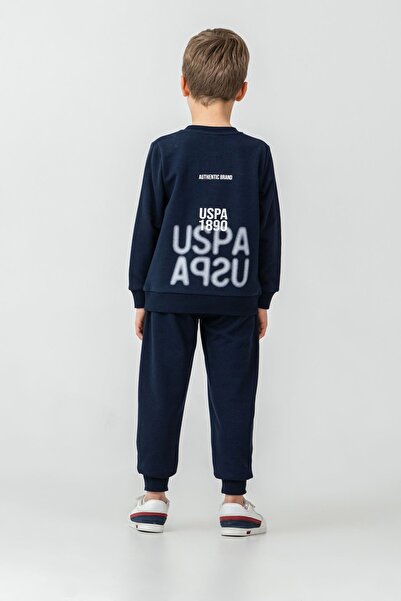 U.S. Polo Assn. طقم أولاد من 4-14 سنة مرخص من US Polo Assn - أزرق داكن