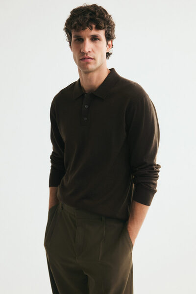 H&M Merinos Yünlü Polo Üst Regular Fit