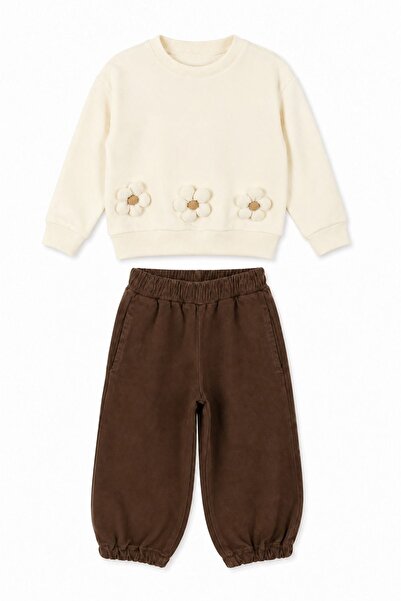 HAUSEkids 1-4 Years Old Carafa Shine Girls' Set-Ecru