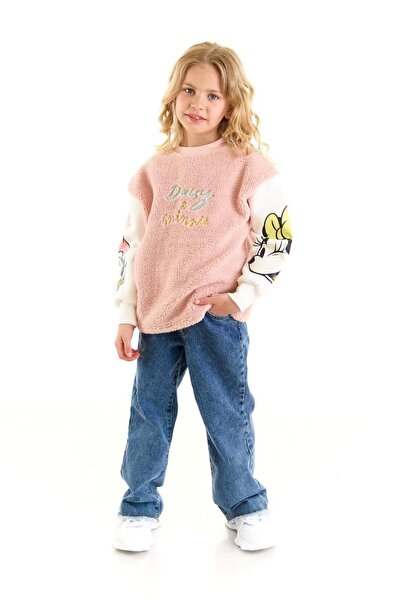 Çimpa Μπλούζα για κορίτσι Fleece Cimpa Disney Daisy & Minnie - Πούδρα