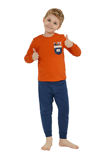 Rolypoly Πιτζάμα παιδική Builder Kid - Πορτοκαλί
