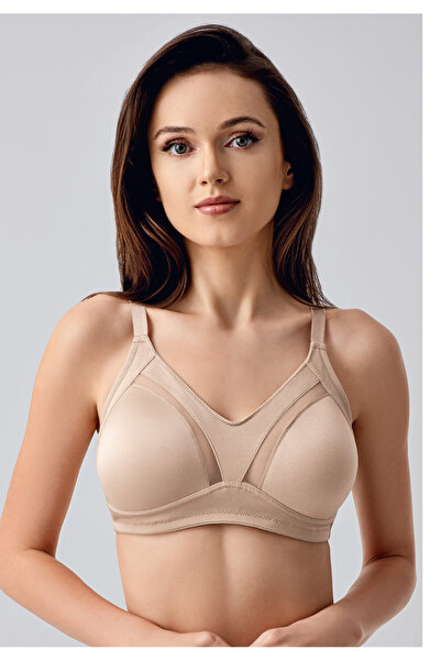 NEWBRA LINGERIE Γυναικείο Σουτιέν New Bra Basic C & D Cup Big Size Cappuccino...