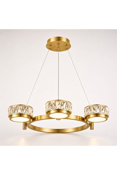 SELEXMO Lustra LED CHARM Eleganza cu telecomanda si cristal, 44W, Ø50cm, 3 Su...