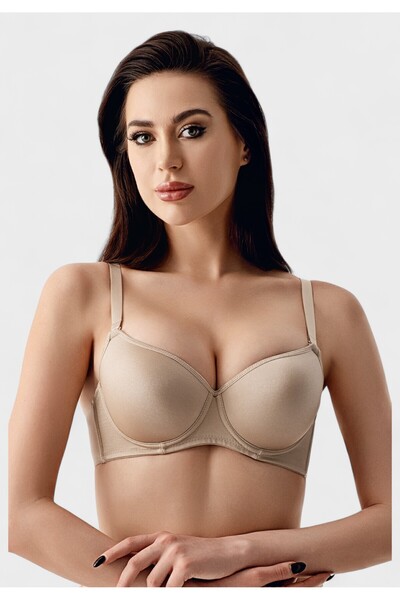 NEWBRA LINGERIE New Bra Camel Κομψό Σουτιέν Χωρίς Ενίσχυση για B, C & D Cup |...
