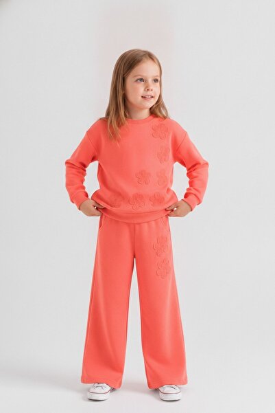 HAUSEkids 4-8 Years Old Madison Pearl Girl's Set-Coral