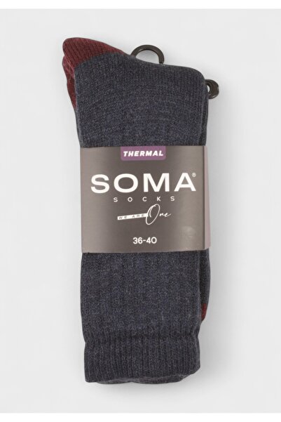 Soma Κάλτσες γυναικείες ισοθερμικές μαλλί Thermal Dark Blue - Μπλε