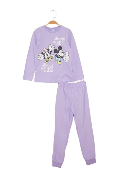 Çimpa Πιτζάμα για κορίτσι βαμβακερή Cimpa Disney Minnie Mouse Λιλά