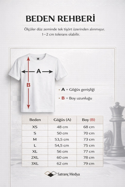 Satranç Medya Check Mate - Chess T-Shirt