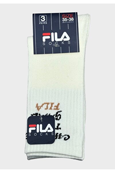 FILA Παιδικές Κάλτσες Αγόρι 3-Pack Λευκές, Γκρι & Μαύρες - Πολύχρωμο