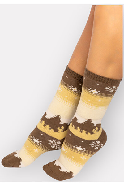 Pro Socks Κάλτσες γυναικείες πετσετέ Winter Night - Κίτρινο
