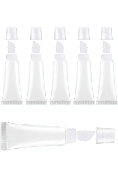 SYOSI Empty Tubes Lip Empty Lip Gloss Containers, 50Pcs 8ml Clear Soft Empty ...