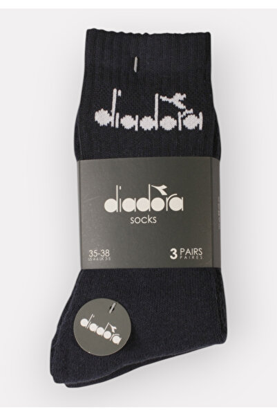 Diadora αθλητικές βαμβακερές κάλτσες Unisex σε οικονομική συσκευασία τριών τε...