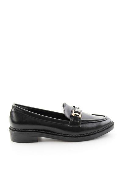 Bambi Siyah Kadın Loafer Ayakkabı K01216100409