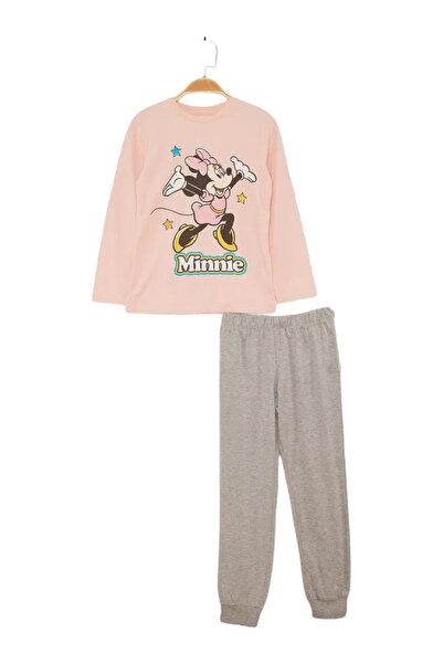 Çimpa Πιτζάμα για κορίτσι βαμβακερή Cimpa Disney Minnie Mouse Ροζ/Γκρί