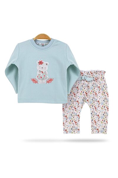 Bibaby Σετ βρεφική φόρμα Cute Bear Floral - Πολύχρωμο