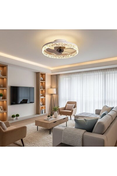 SELEXMO Lustra LED VEYA cu Telecomanda, 38W, D50cm, Lumina Rece/Neutra/Calda,...