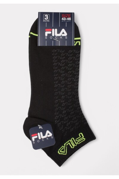 FILA Lifestyle Quarter Socks Fashion Black 3 τεμάχια - Μαύρο
