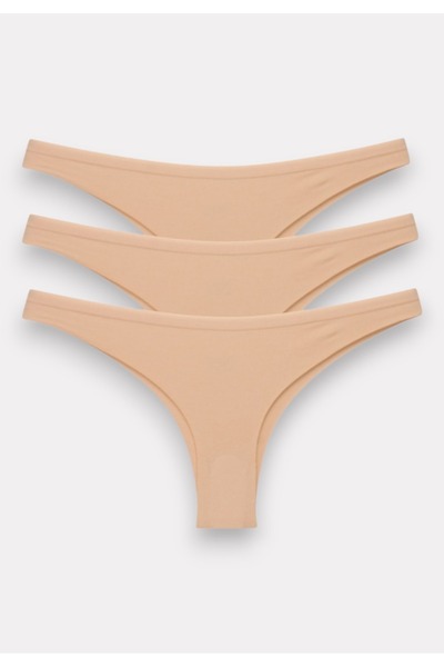 Berrak Brazil γυναικείο βαμβακερό με μαλακό λάστιχο Laser Cut Seamless Beige ...