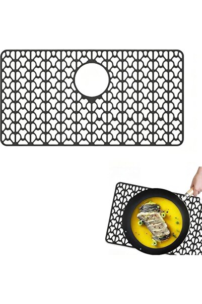 Tazweeq Tazweek Extra Large Kitchen Sink Protector Mat, 26"x14" Sink Silicon ...