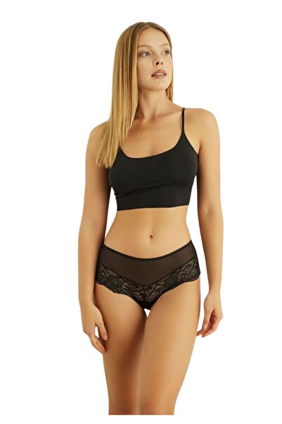 Norddiva Γυναικείο εσώρουχο Midi Slip LUCIA - Μαύρο
