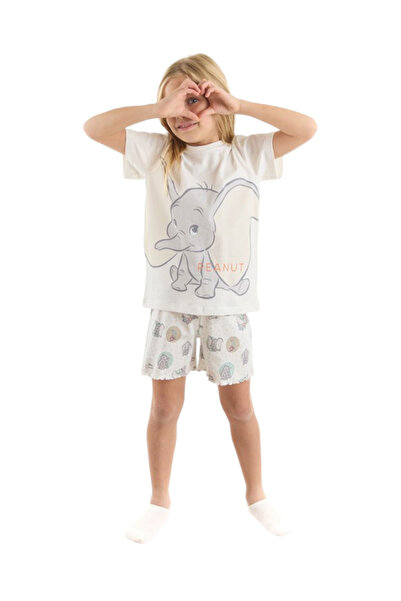 Çimpa Πιτζάμα για κορίτσι με βερμούδα Dumbo Disney - Εκρού