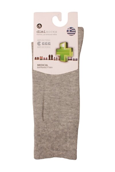 dimi socks Κάλτσα Medical χωρίς λάστιχο βαμβακερές - Γκρι
