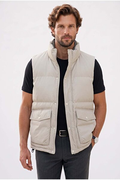 Tudors Men's Relax Fit Comfortable Cut Stand Collar Hidden Zipper Covered and...