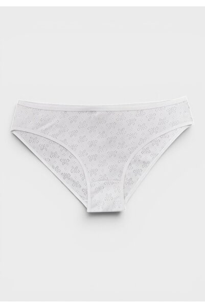 KOTA Γυναικείο Slip Bikini 100% Βαμβακερό 6 Τεμαχίων Λευκό