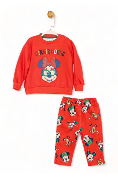 Çimpa Φόρμα για κορίτσι Cimpa Disney Minnie Mouse Christmas Κόκκινη - Κόκκινο