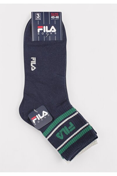 FILA Lifestyle Quarter Socks Navy/Sand 3 τεμάχια - Πολύχρωμο