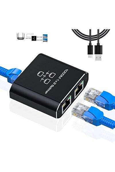 GENERAL LIEZHUA Gigabit Ethernet Splitter 1 to 2 - Network Splitter with USB ...