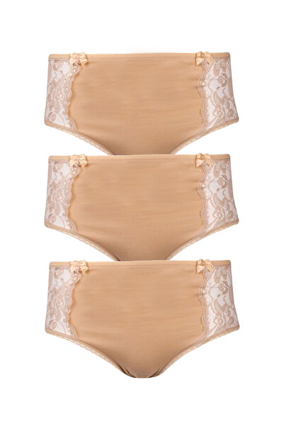 SeXen Σλιπ Midi δαντέλα ψηλοκάβαλο Beige 3 Τεμ. - Μπεζ