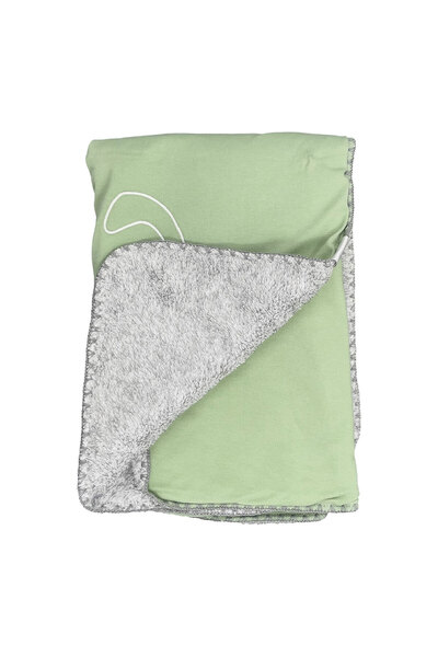 Bibaby Κουβέρτα βρεφική Fluffy Επένδυση Happy Dino 85 x 90 εκ. - Φυστικί