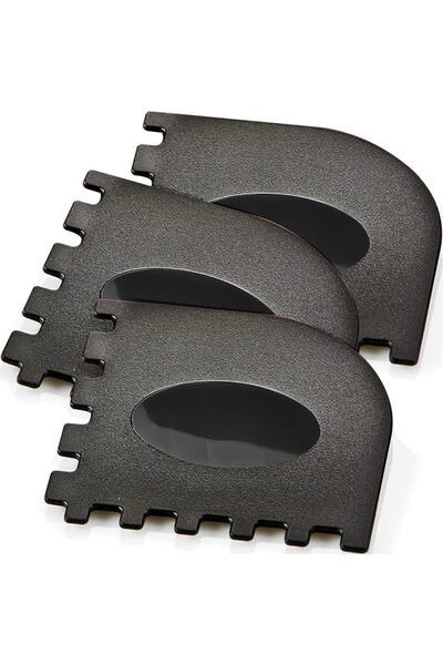GENERAL 3 Set Plastic Grill Pan Scraper Tool for Griddle Cleaner, Cast Iron A...