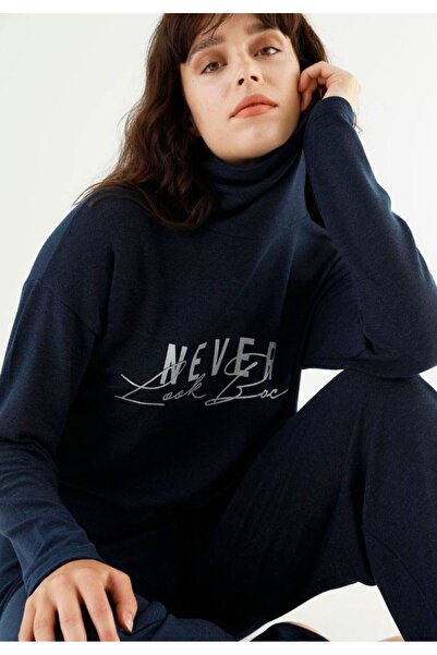 Siyah İnci Φόρμα γυναικεία Knitwear ζιβάγκο Don't look back - Μπλε