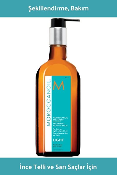 Moroccanoil Light Treatment İnce Telli Ve Sarı Saçlar İçin Zengin Argan Özlü ...