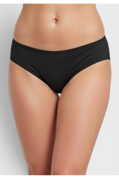 KOTA Γυναικείο Slip Bikini Βαμβακερό 6 Τεμαχίων Μαύρο