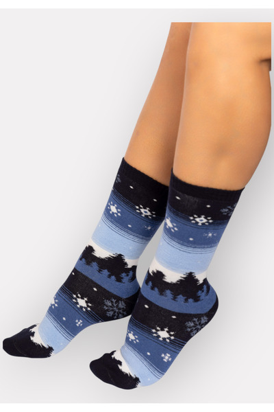 Pro Socks Κάλτσες γυναικείες πετσετέ Winter Night - Μπλε