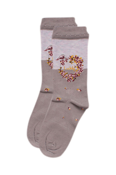 Pro Socks Κάλτσες γυναικείες Modal Soft ημίκοντες Romantic - Γκρι