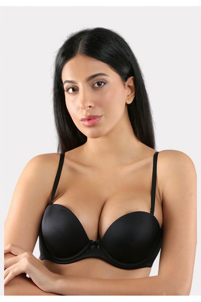 NEWBRA LINGERIE Strapless Σουτιέν New Bra Double Push-Up B Cup Μαύρο– Απόλυτο...