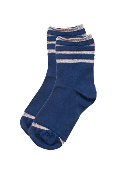Pro Socks Κάλτσες γυναικείες Bamboo Soft ημίκοντες Lurex - Μπλε