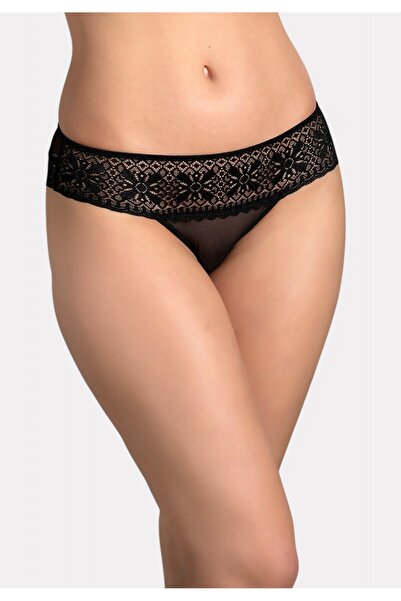 NEWBRA LINGERIE Γυναικείο Slip New Bra με Δαντέλα Μαύρο