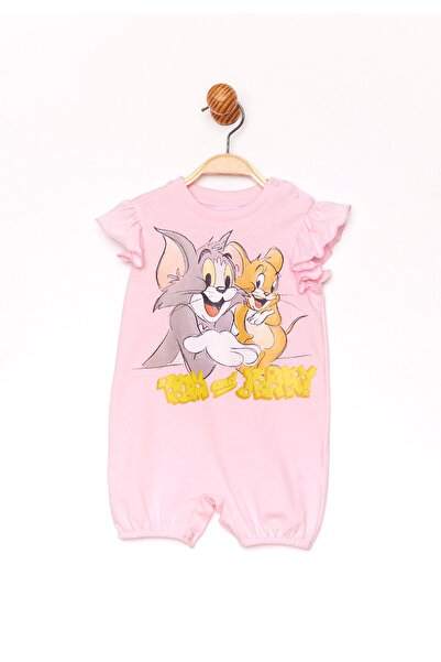 Warner Bros Φορμάκι βρεφικό καλοκαιρινό Tom & Jerry Pink - Ροζ