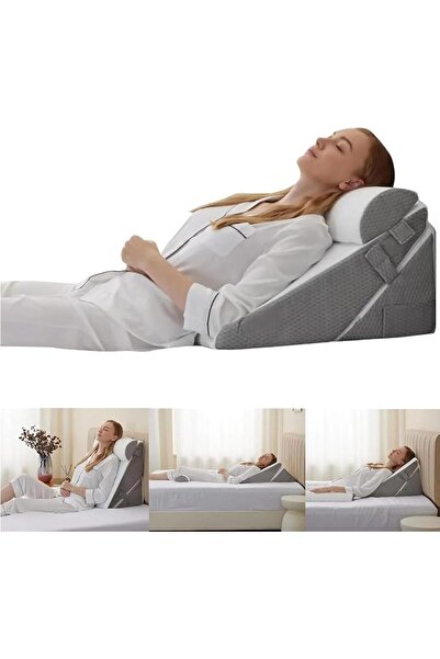 GENERAL 3Pcs Bed Wedge Pillow Set, Maproti Foam Wedge Pillow Post Surgery for...