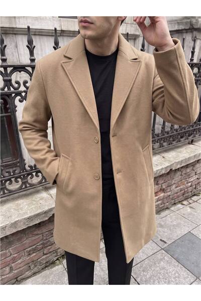 Gambocci Erkek Oversize Uzun Kaşe Kaban