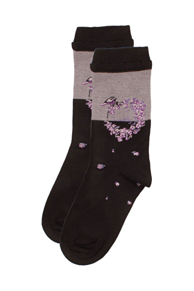 Pro Socks Κάλτσες γυναικείες Modal Soft ημίκοντες Romantic - Μαύρο